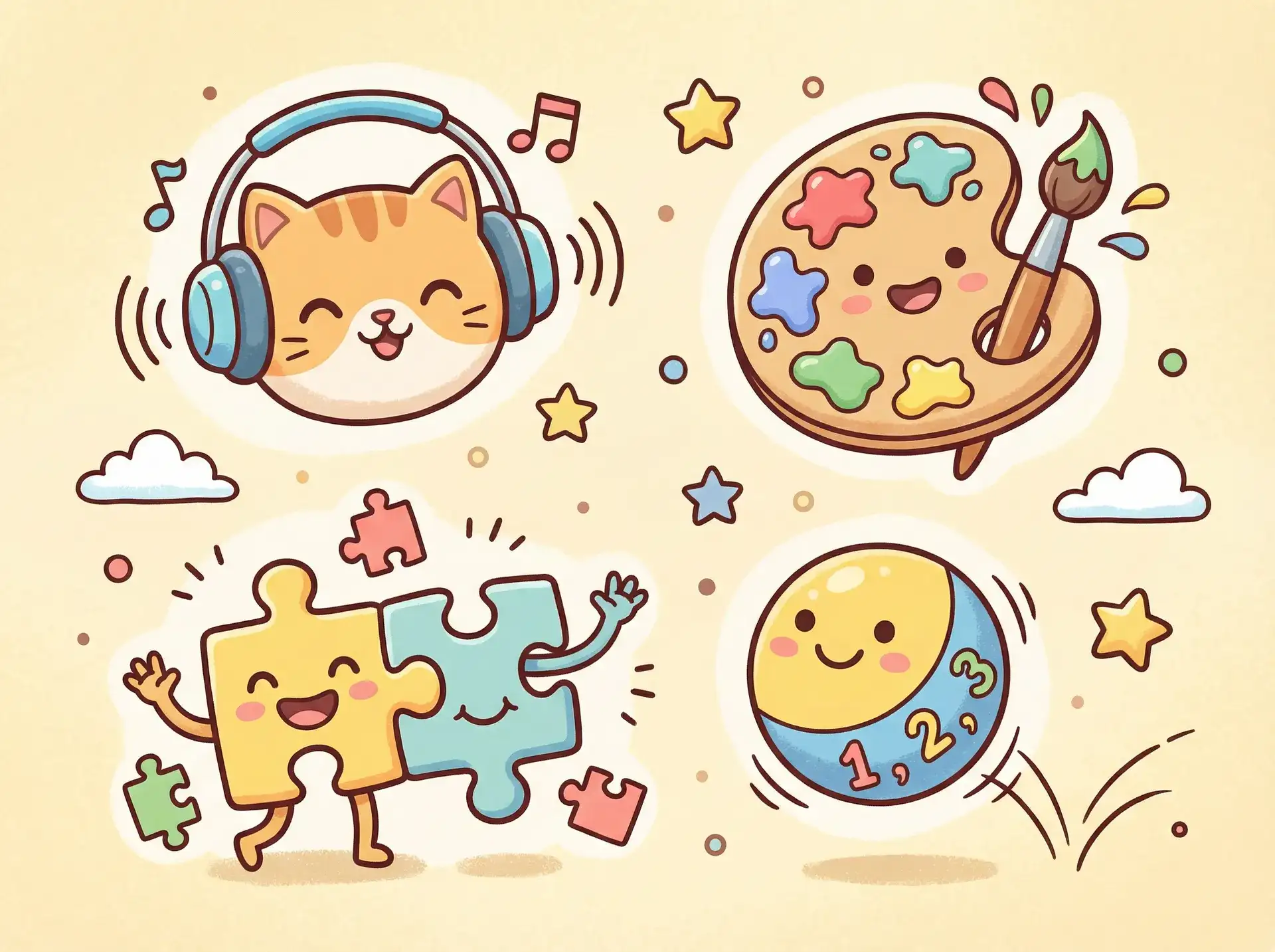 小朋友的手工作品 - 同学的妈妈2中韩双字 益智创作